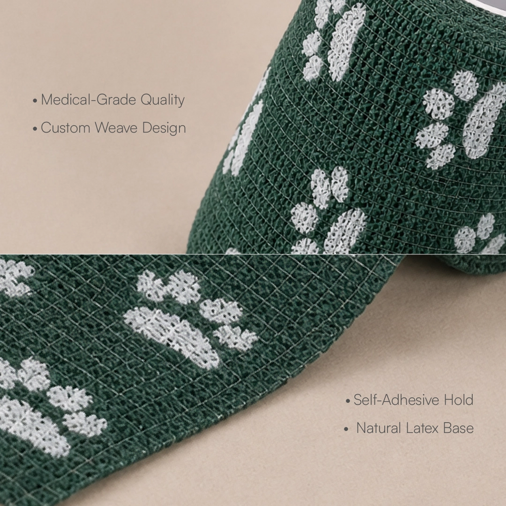 SafePlast Pet Bandage | Self-Adhesive First Aid Wrap For Dogs & Cat