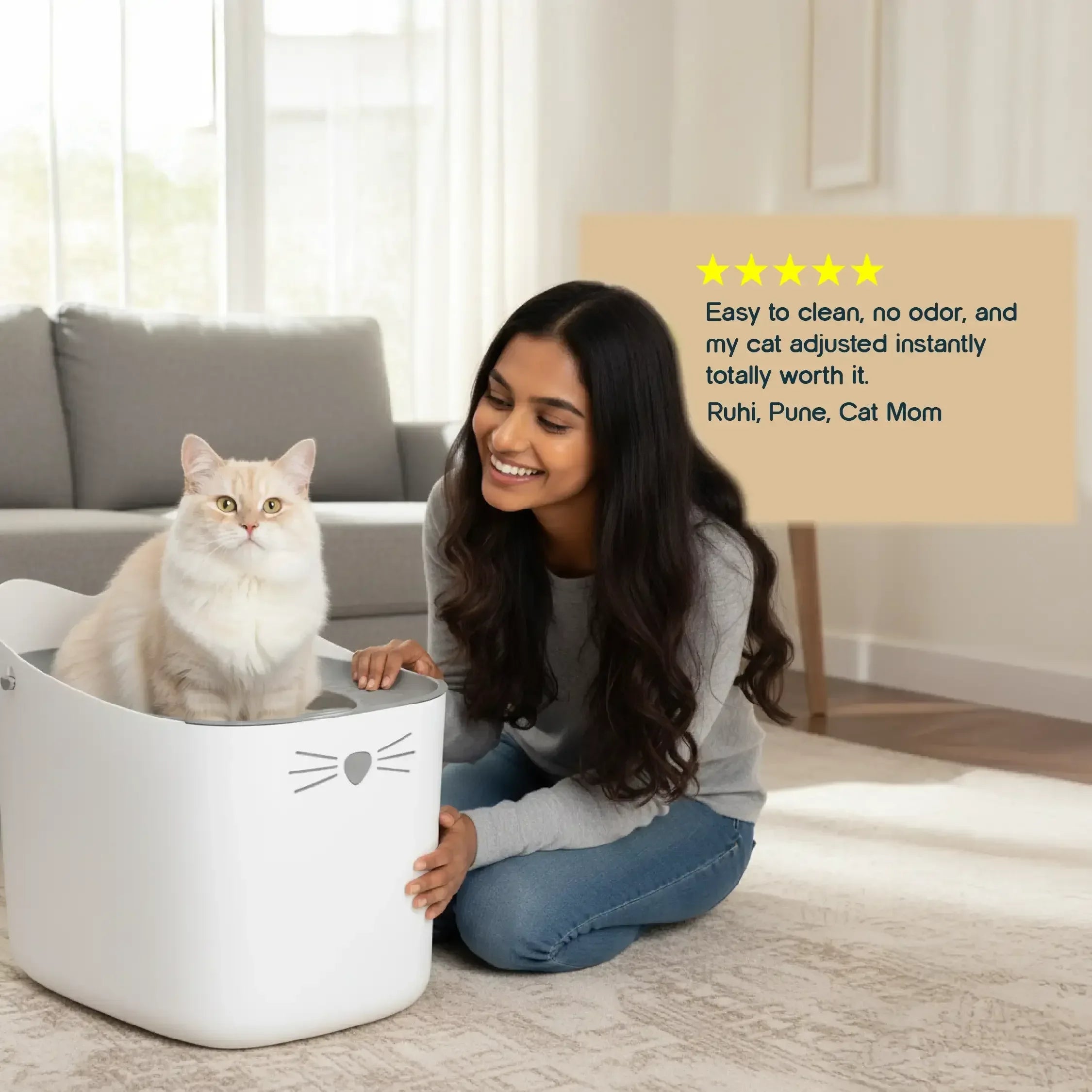 Nekopod litter station-Catit PIXI Top-Entry Litter Box Station – Odor-Locked, Mess-Free Design - Tilting Heads