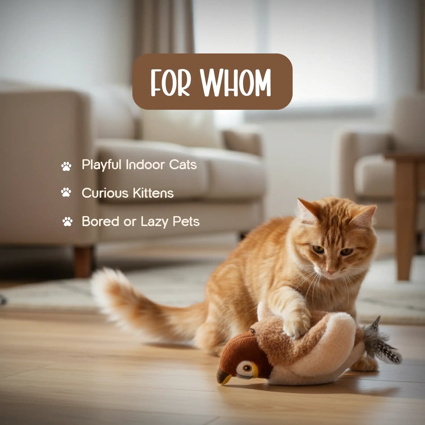 WingBird Smart Flapping Toy – Real Chirps & Safe Pet Play