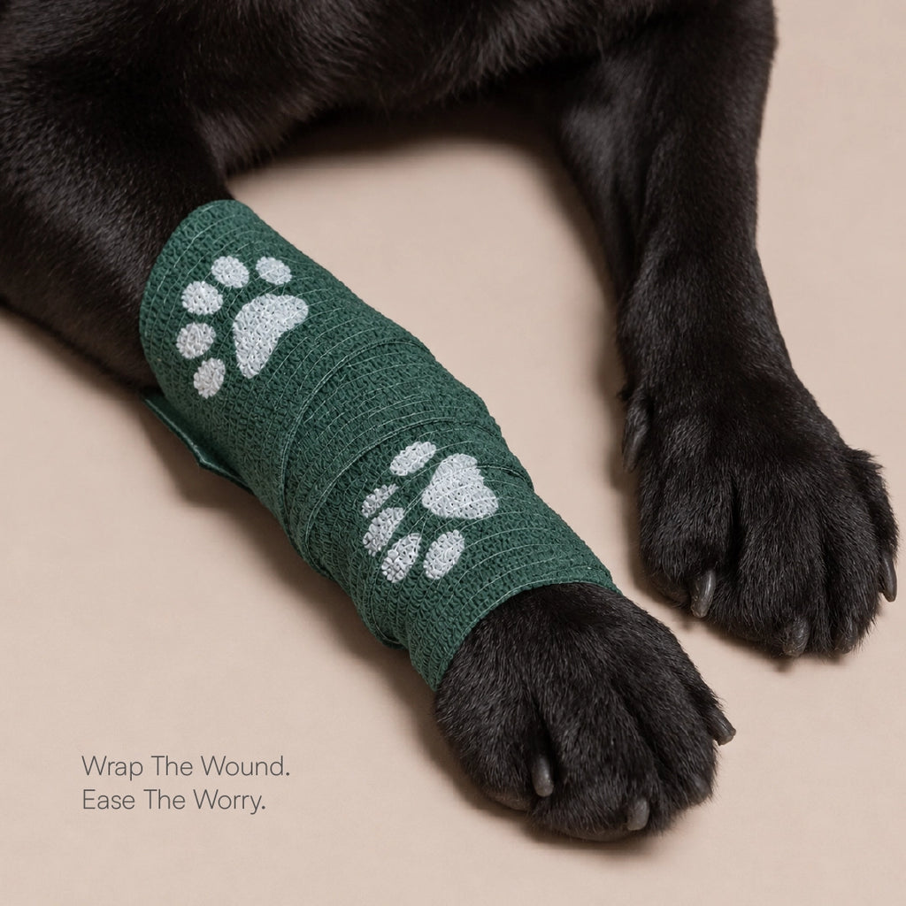 SafePlast Pet Bandage | Self-Adhesive First Aid Wrap For Dogs & Cat