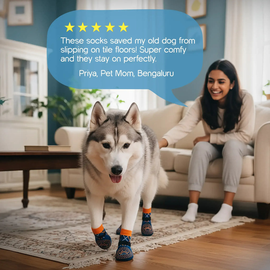 TreadCore Pet Socks – Anti-Slip Comfort for Safe Paws - Tilting Heads