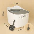 Nekopod litter station-Catit PIXI Top-Entry Litter Box Station – Odor-Locked, Mess-Free Design - Tilting Heads
