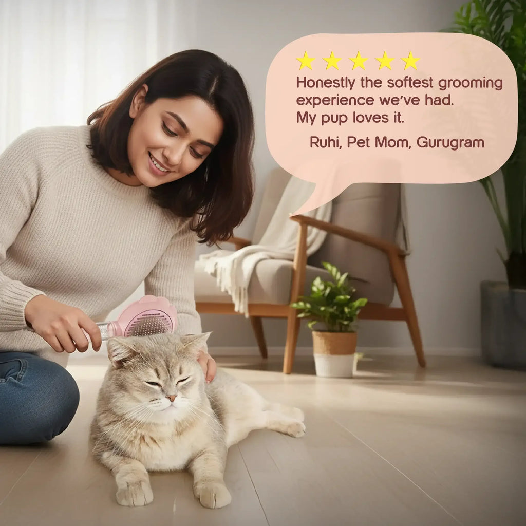 SleekSpritz Brush – The 2-in-1 Mist Grooming Tool for Softer, Shed-Free Coats - Tilting Heads