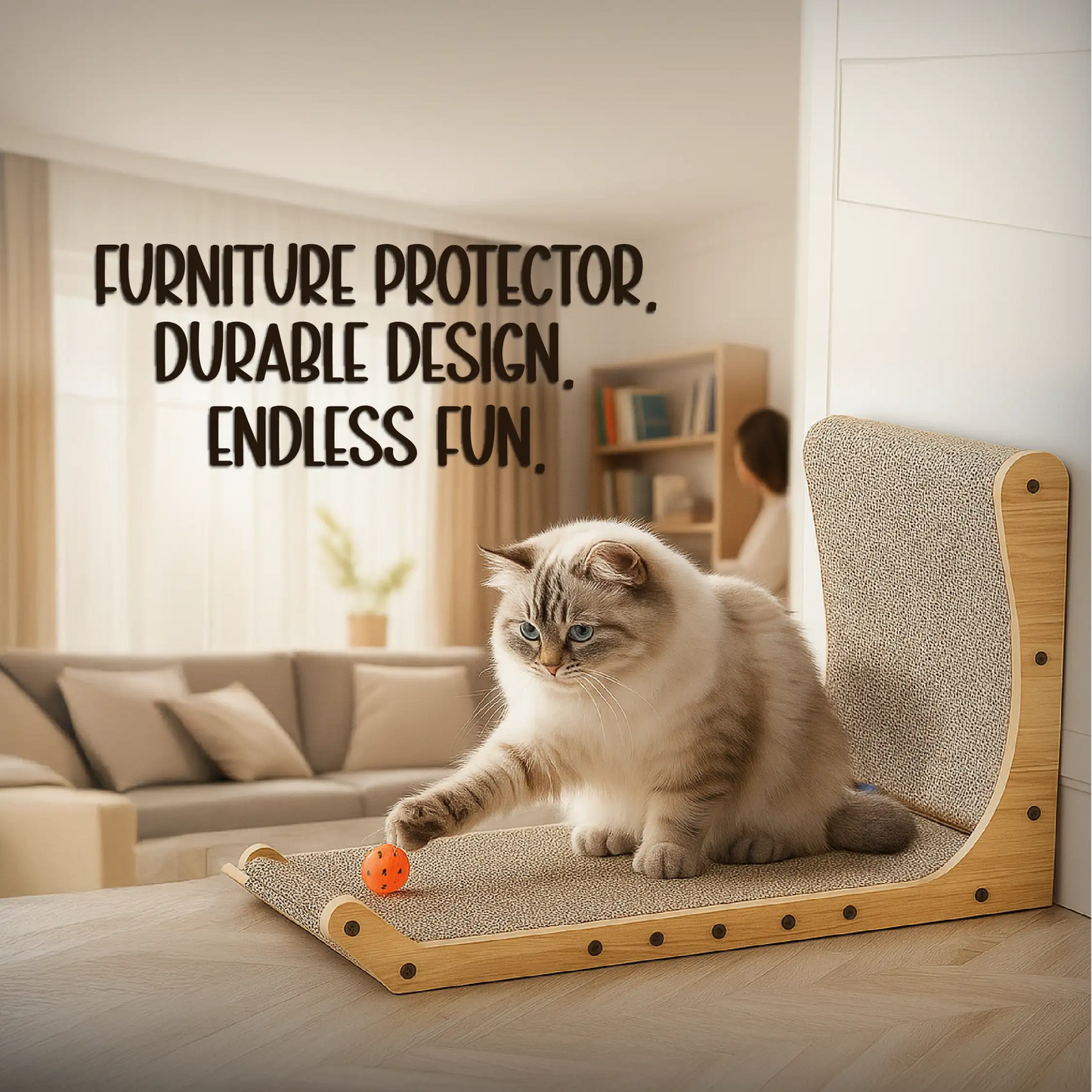 ScratchSpire – Smart Scratch Board for Active Cats & Furniture Protection