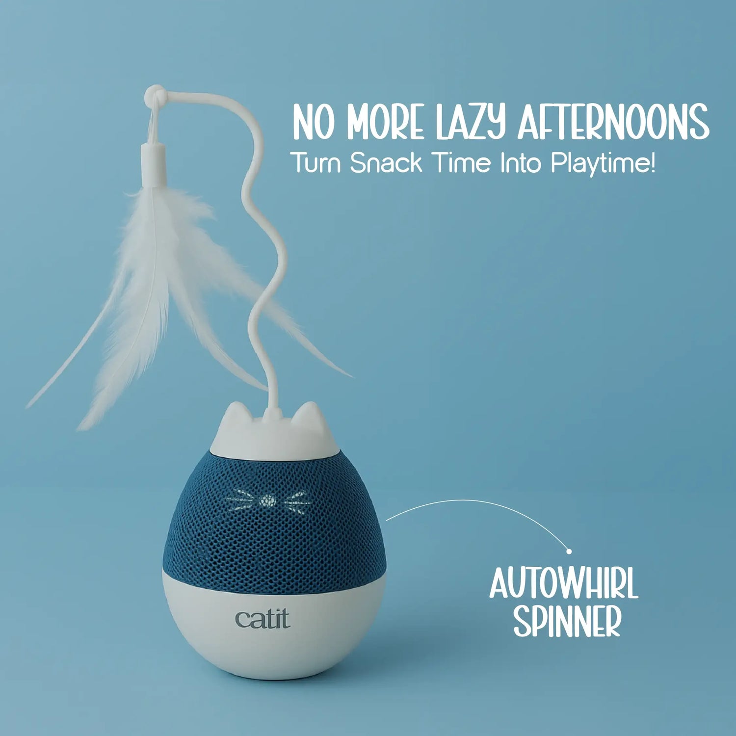 Autowhirl spinner - Catit Pixi Spinner - Auto Whirl Spins and keeps your cat active and joyful - Tilting Heads