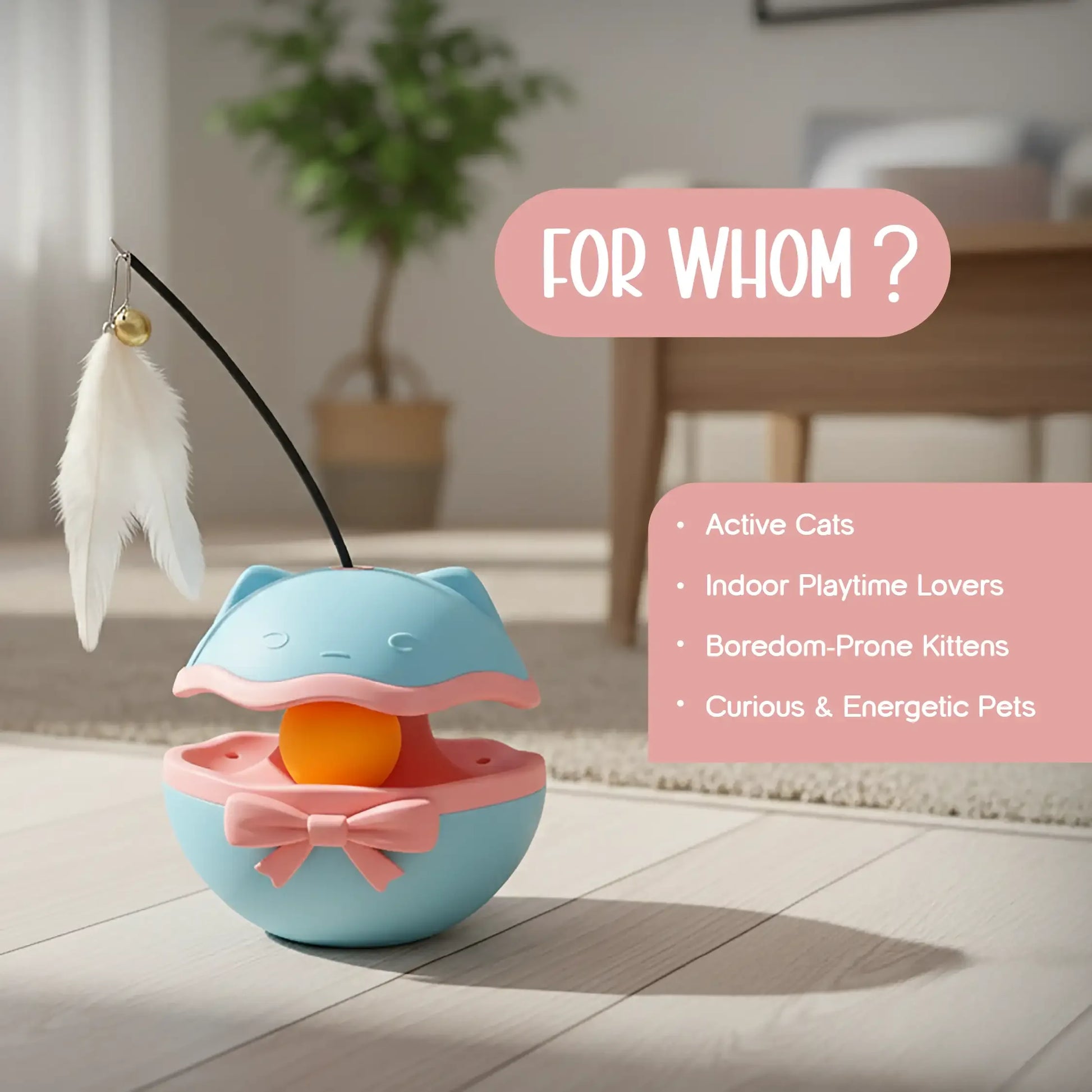 BellBop Toy – A Rolling Bell Toy That Keeps Cats Active & Happy - Tilting Heads