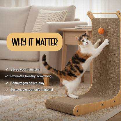 ScratchSpire – Smart Scratch Board for Active Cats & Furniture Protection