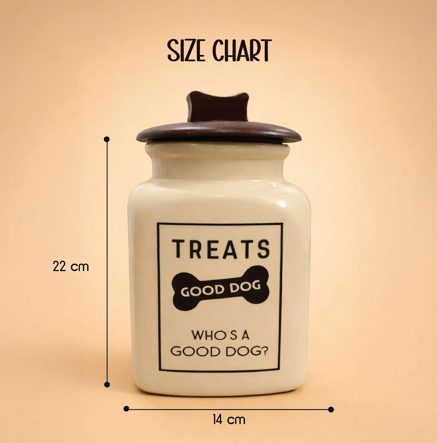 TreatVault | Ceramic Treat Jar | Airtight, Safe & Stylish Pet Treat Storage - Tilting Heads