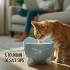 Vitalwhisk fountain-Catit Pixi Water Drinking Fountains | Triple-Filtered Hydration | Silent & Safe that Prevents Your Cats From KIdney And Bladder Issues - Tilting Heads