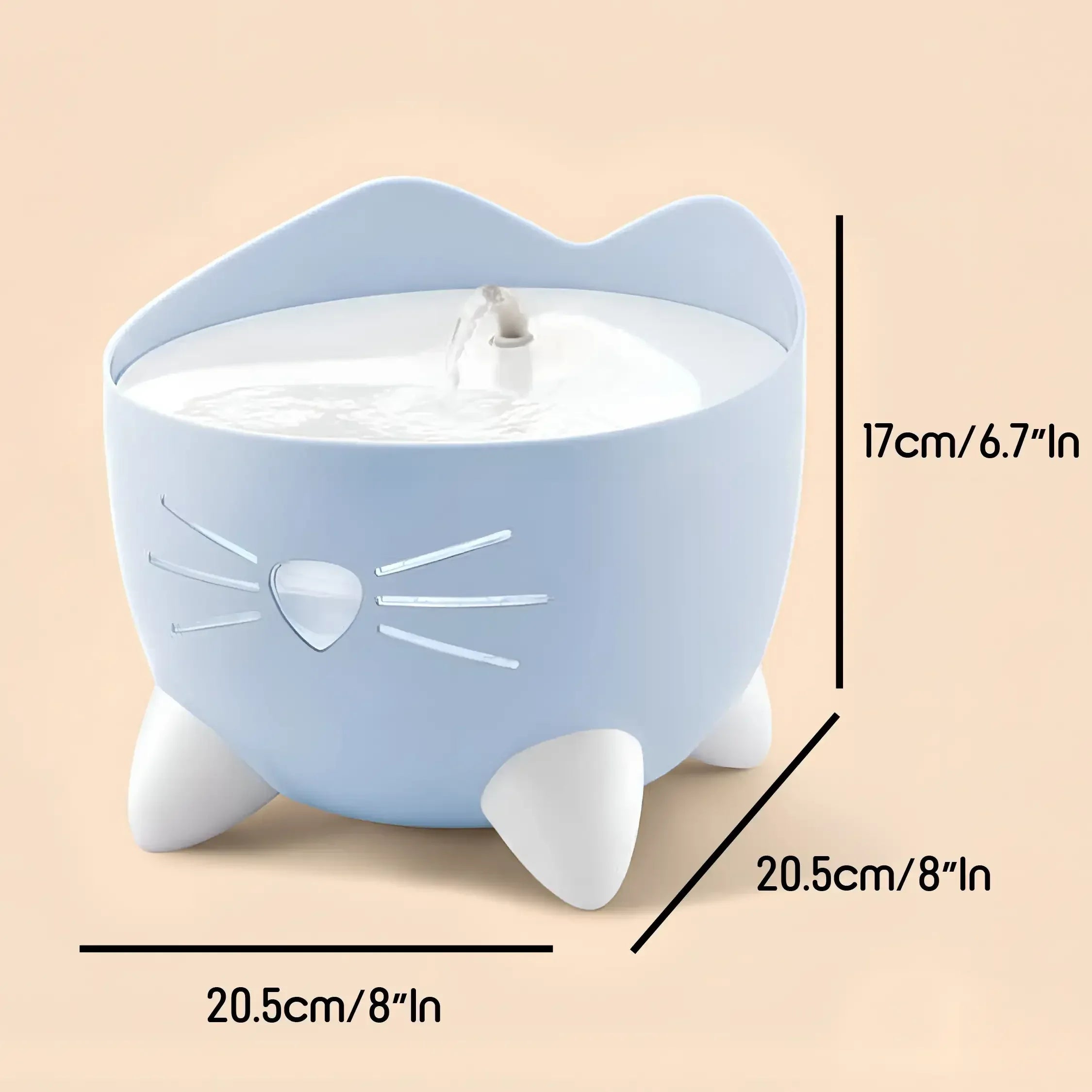Vitalwhisk fountain-Catit Pixi Water Drinking Fountains | Triple-Filtered Hydration | Silent & Safe that Prevents Your Cats From KIdney And Bladder Issues - Tilting Heads