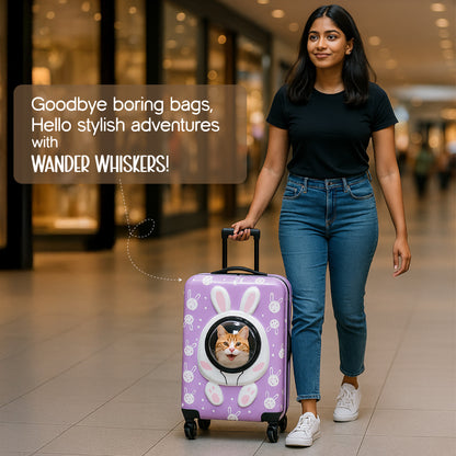 Wander Whiskers | Suitcase-Style Pet Carrier | Air-Comfy Travel