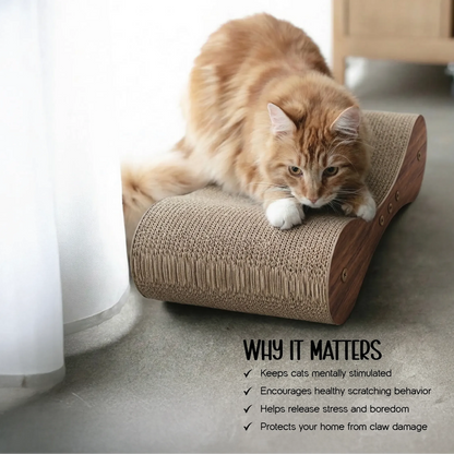 Wave Lounge Scratcher – Furniture-Saving Scratch & Lounge Board