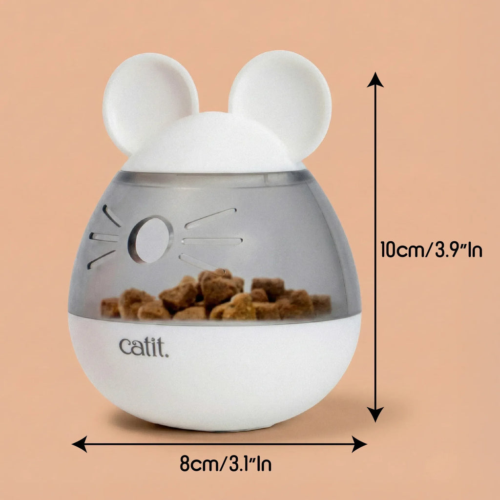Wobble whisk-Catit Pixi Mouse Treat Dispenser | Interactive Treat Wobble | Smart Play & Feeder for Cats - Tilting Heads