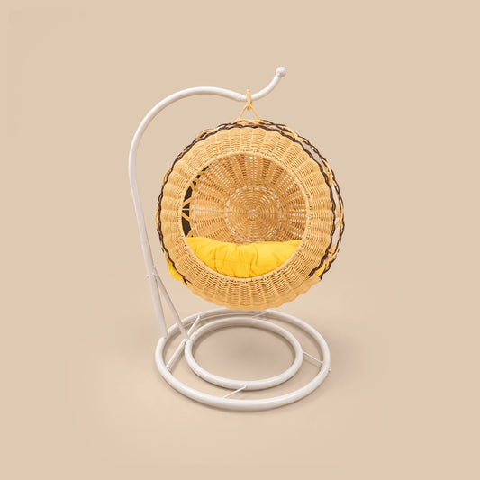 Wovyn Cat Hammock | Cozy Cat Swing | Breathable Design | Cushion & Toy Included