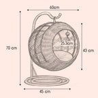 Wovyn Cat Hammock | Cozy Cat Swing | Breathable Design | Cushion & Toy Included - Tilting Heads