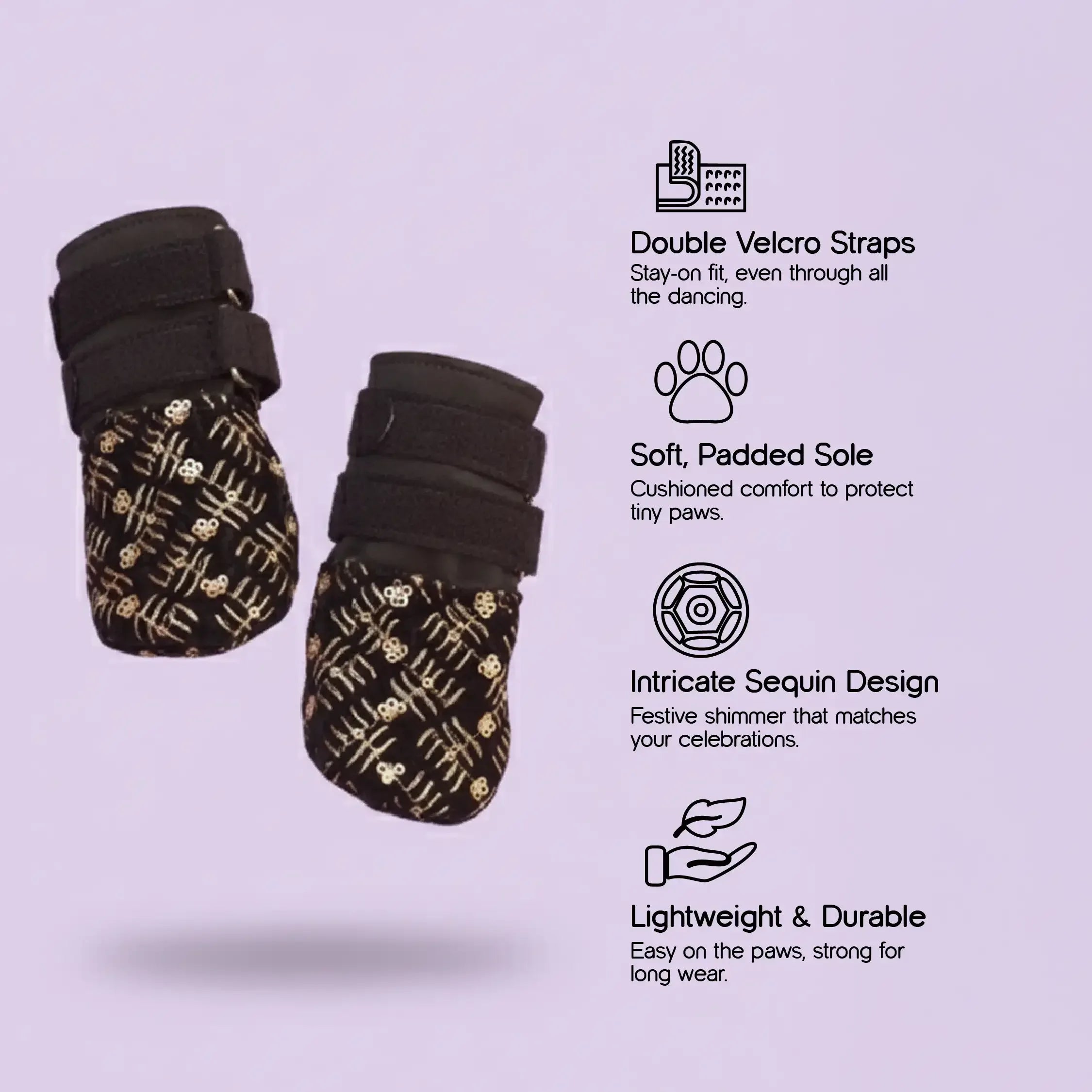 Zari Boots – Festive Style | Cushioned Comfort | Double Velcro Fit - Tilting Heads