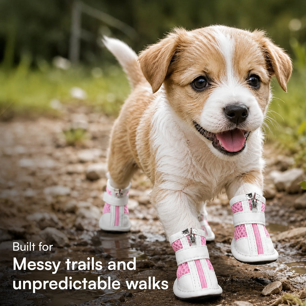 Zoomie Boots – Secure Fit with Zipper & Strap | All-Terrain Paw Safety