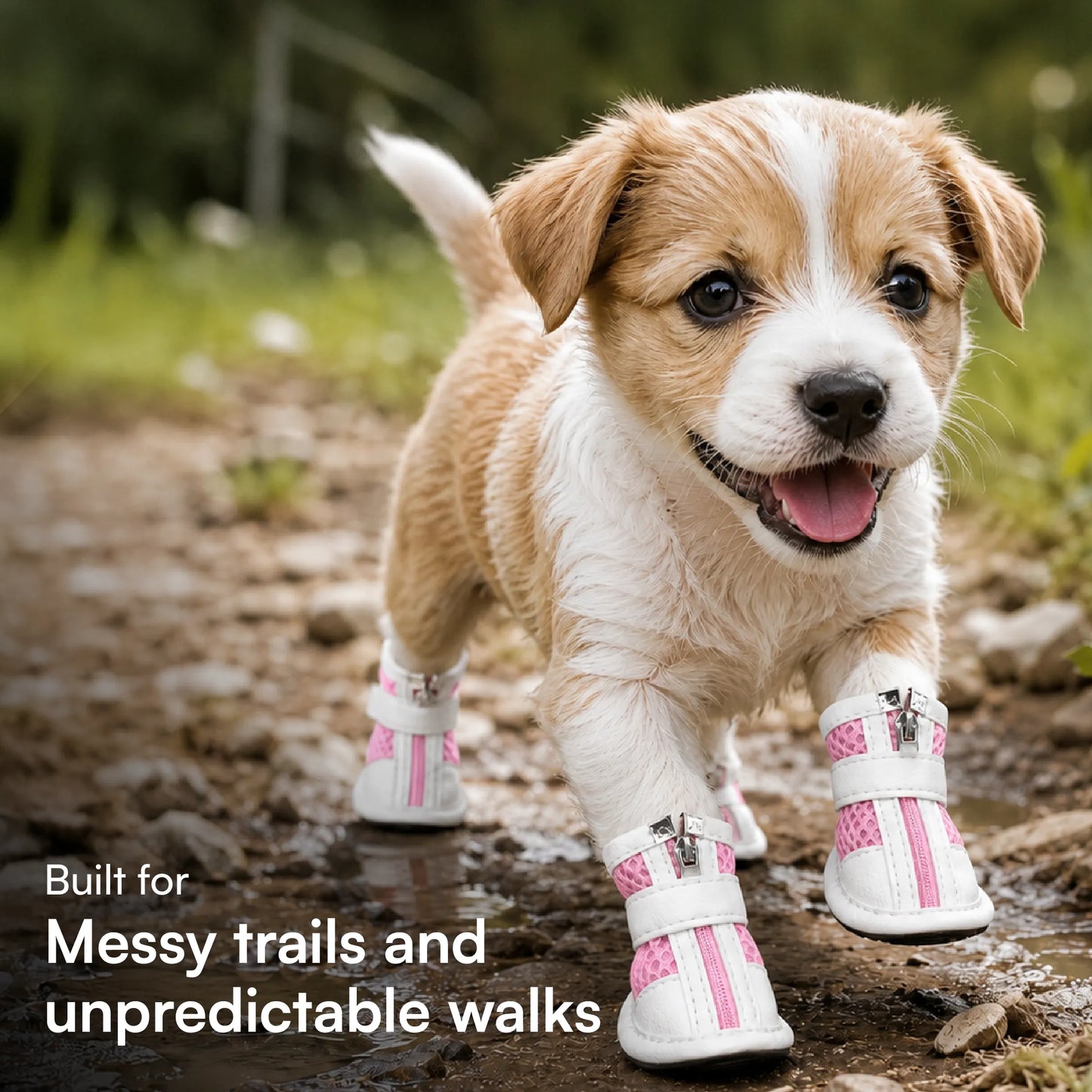 Zoomie Boots – Secure Fit with Zipper & Strap | All-Terrain Paw Safety