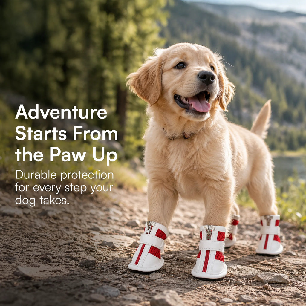 Zoomie Boots – Secure Fit with Zipper & Strap | All-Terrain Paw Safety
