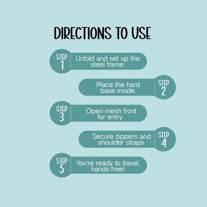 AeroShell Backpack – Protective Pet Travel Carrier with Comfort Fit