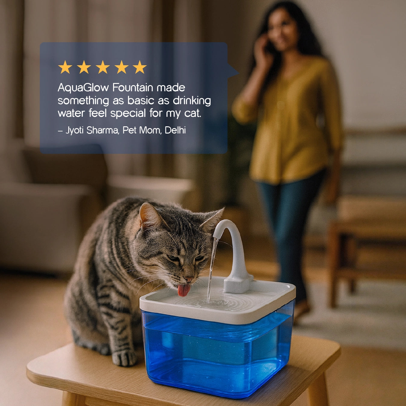 AquaGlow Fountain | Smart Water Dispenser | Designed for Cats & Small Dogs