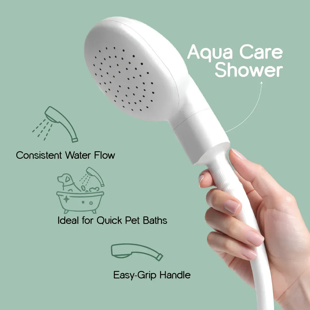 Aqua Care Shower | Pet Shower Head | Bathing & Grooming Tool - Tilting Heads