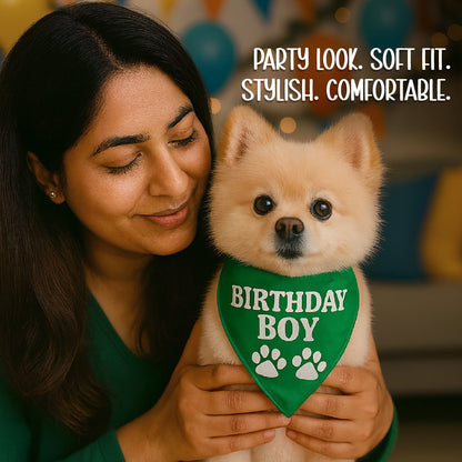 Birthday Bling Bandana – Soft, Stylish & Perfect for Celebration Pics