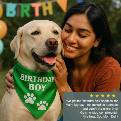 Birthday Bling Bandana – Soft, Stylish & Perfect for Celebration Pics