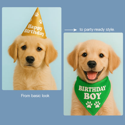 Birthday Bling Bandana – Soft, Stylish & Perfect for Celebration Pics
