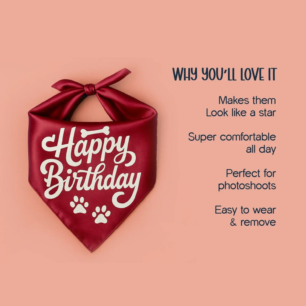Birthday Bling Bandana – Soft, Stylish & Perfect for Celebration Pics - Tilting Heads