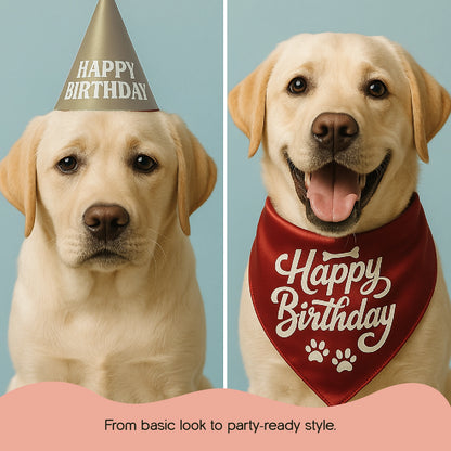 Birthday Bling Bandana – Soft, Stylish & Perfect for Celebration Pics