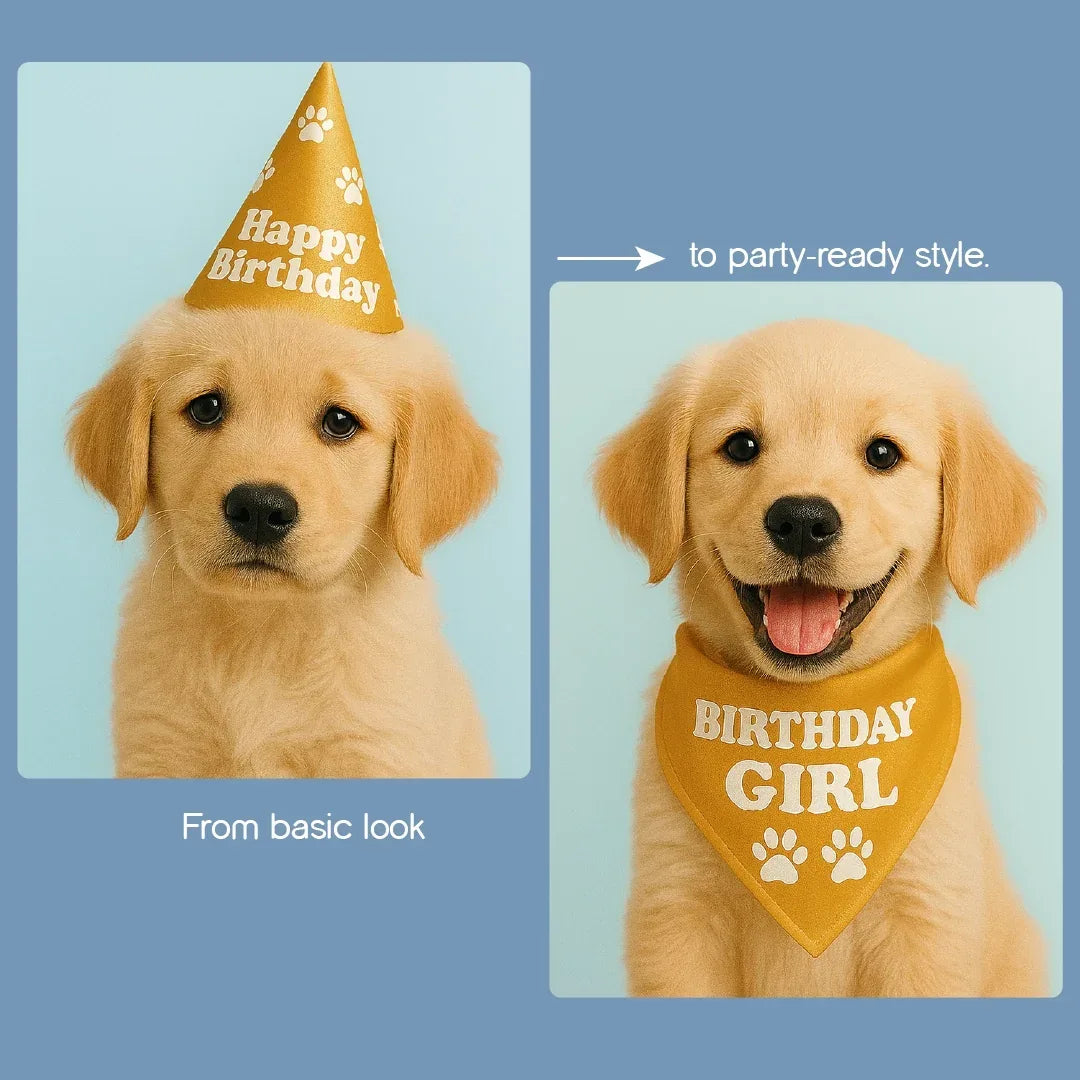 Birthday Bling Bandana – Soft, Stylish & Perfect for Celebration Pics - Tilting Heads