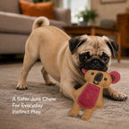 KoalaChew Jute Bite-Play Toy With Squeaker For Dogs & Cats