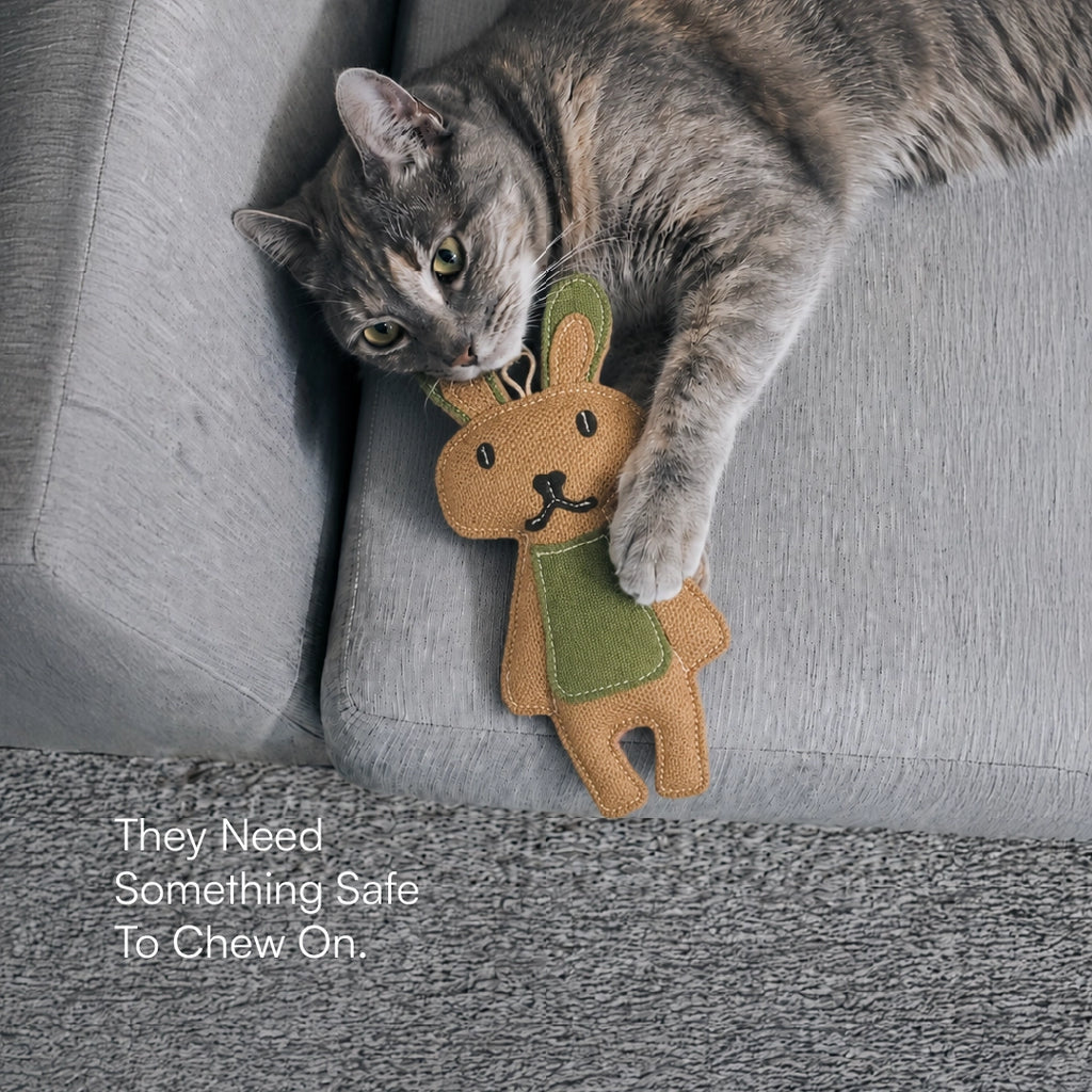 BunnyChew Jute Bite-Play Toy With Squeaker For Dogs & Cats