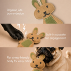 BunnyChew Jute Bite-Play Toy With Squeaker For Dogs & Cats