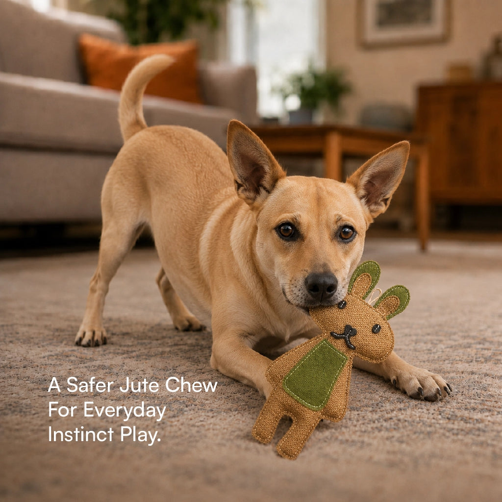 BunnyChew Jute Bite-Play Toy With Squeaker For Dogs & Cats