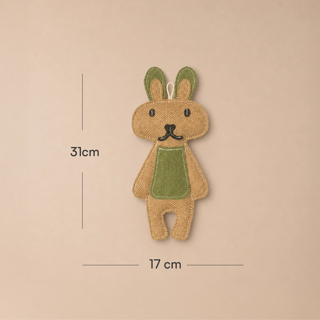 BunnyChew Jute Bite-Play Toy With Squeaker For Dogs & Cats