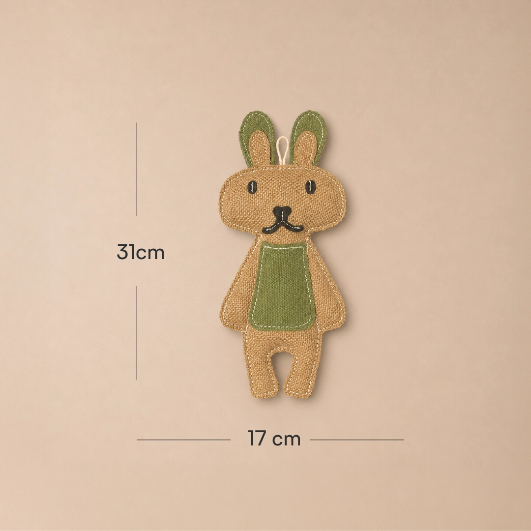 BunnyChew Jute Bite-Play Toy With Squeaker For Dogs & Cats