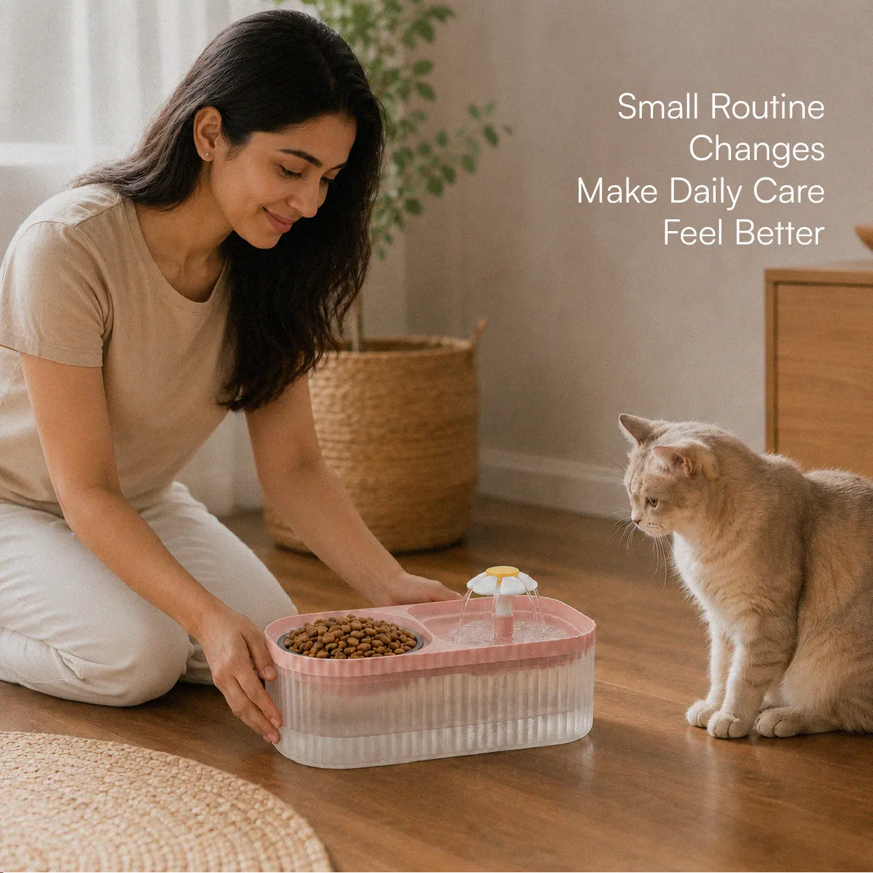CalmQuench Feeder | 2-in-1 Water Fountain + Feeder