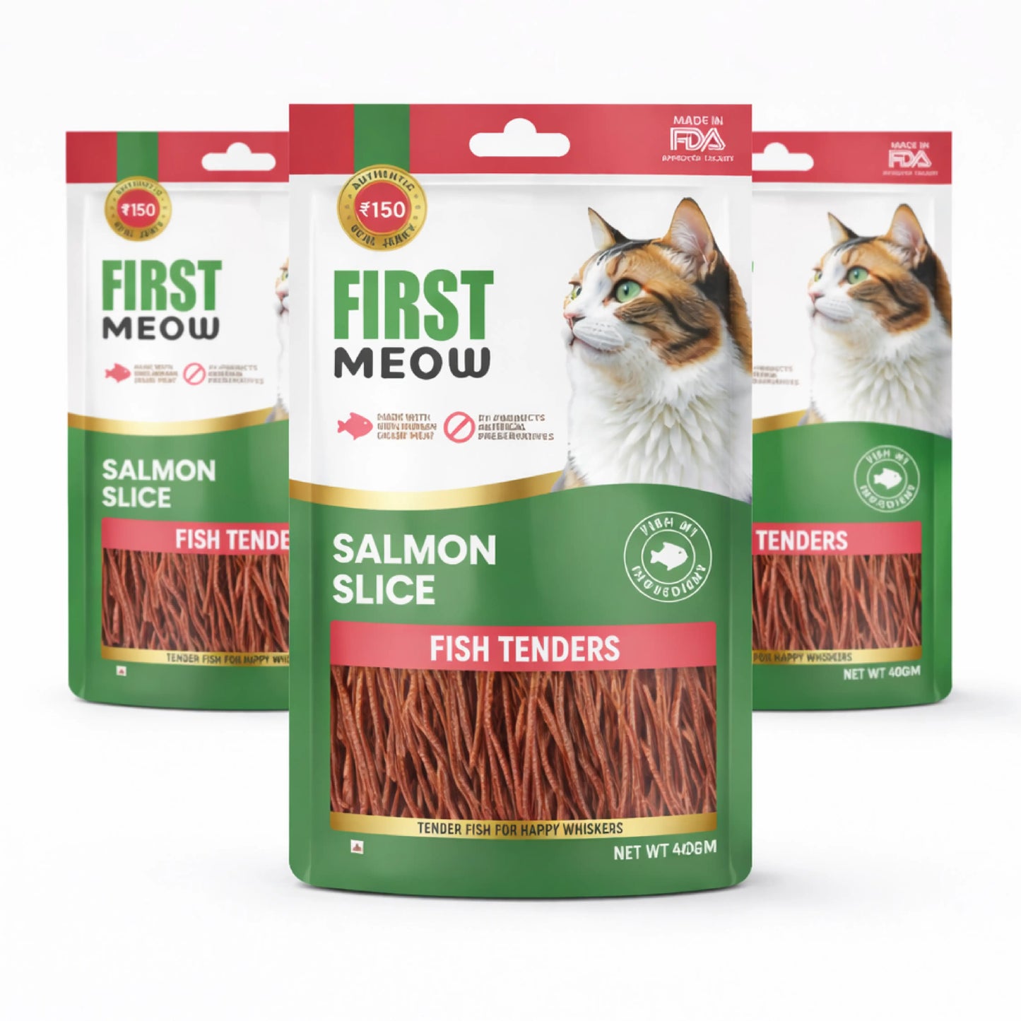 First Meow Salmon Slice Jerky Cat Treat 40gm
