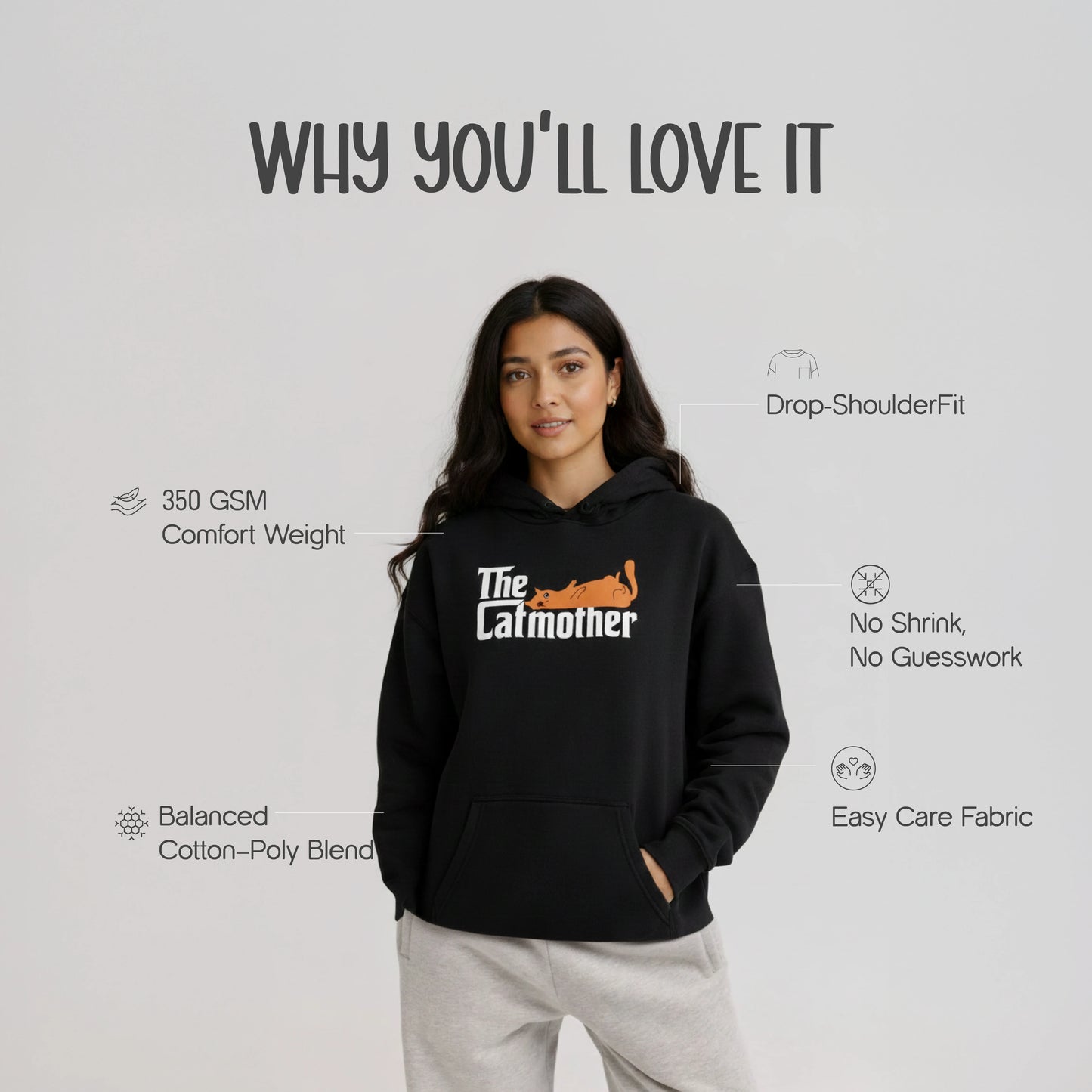 The CatMother Hoodie | Where Comfort Meets Cat-Parent Energy