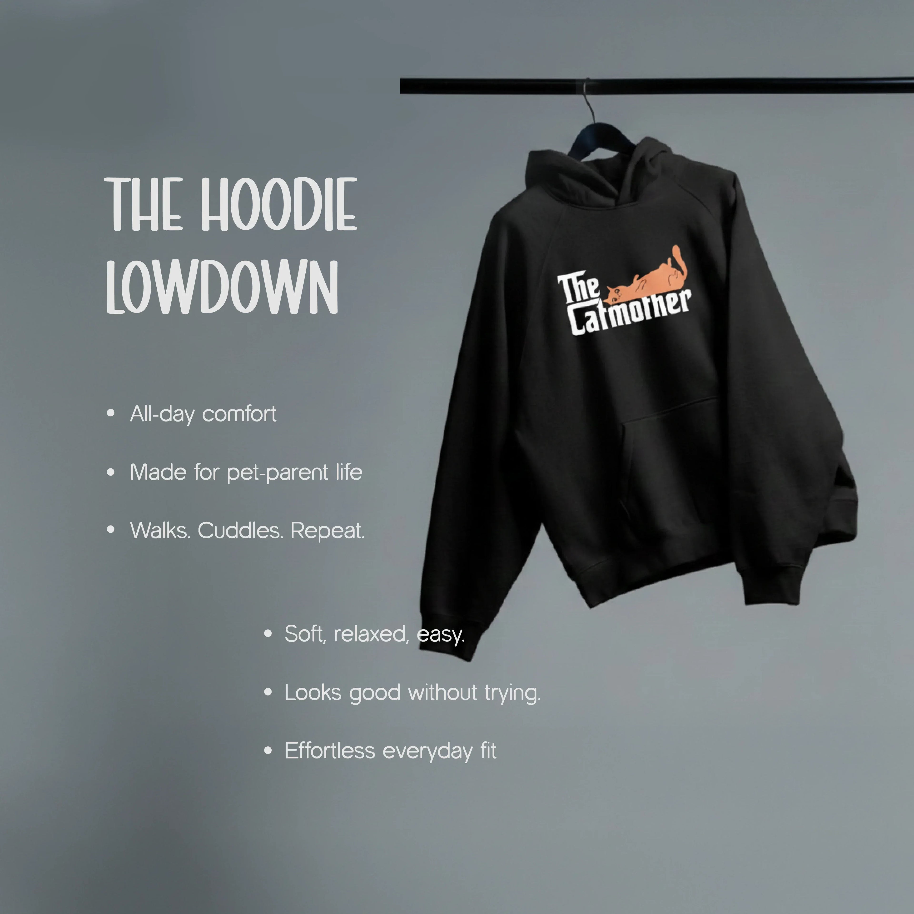 The CatMother Hoodie | Where Comfort Meets Cat-Parent Energy - Tilting Heads