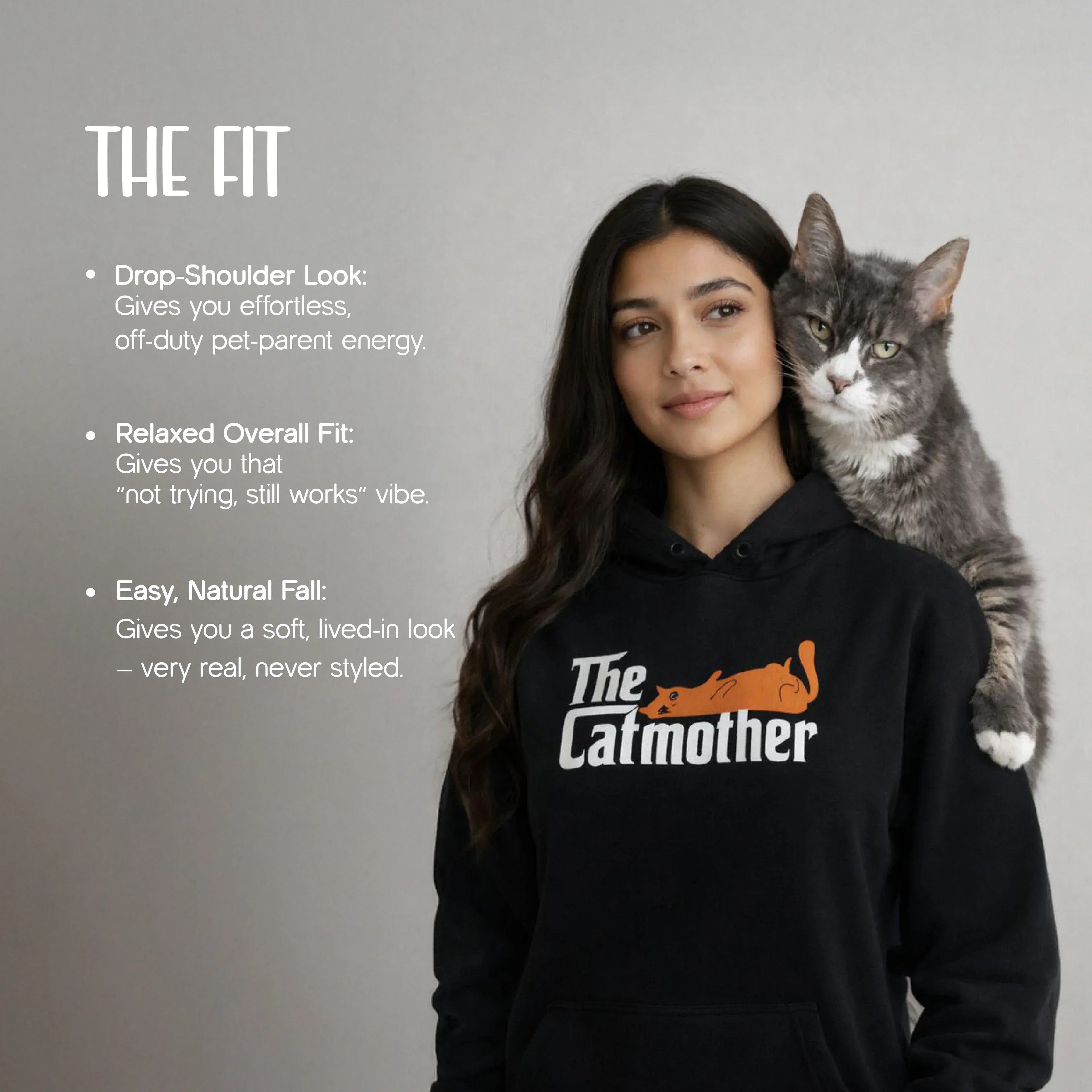 The CatMother Hoodie | Where Comfort Meets Cat-Parent Energy - Tilting Heads