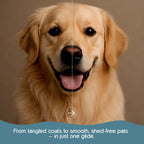 FurEase Click Brush | Pet Grooming Brush | One Glide, Total Shine - Tilting Heads