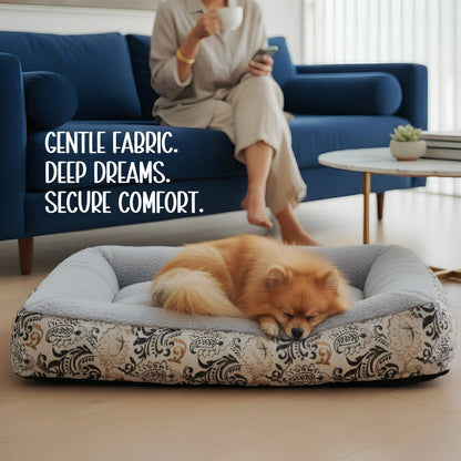 CloudLoom Bed – Soft Cushion Pet Bed with Bolster Support