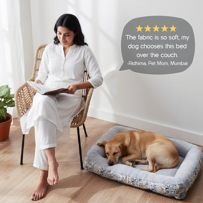 CloudLoom Bed – Soft Cushion Pet Bed with Bolster Support