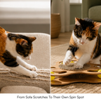 Clover Spin Scratcher – Interactive Scratch & Chase Lounge for Indoor Cats