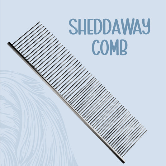 Sheddaway Comb | Dual - Width Stainless Steel Grooming Comb