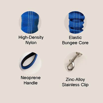 ComfortGrip Bungee Leash | Shock-Absorbing Leash for Active Dogs - Tilting Heads