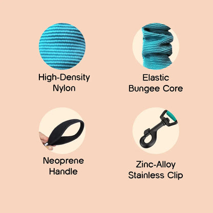 ComfortGrip Bungee Leash | Shock-Absorbing Leash for Active Dogs - Tilting Heads